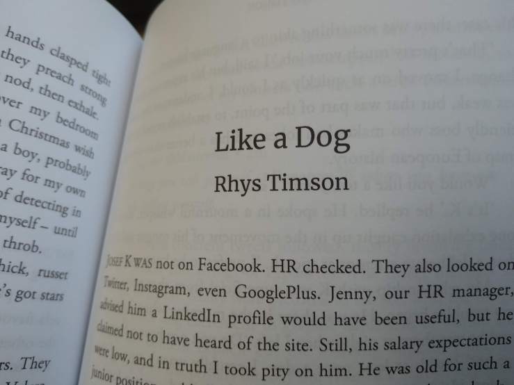 The first page of 'Like a Dog' in the Future Shock anthology